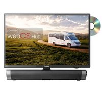 Gelhard GTV2256 + Soundbar LED Smart TV mit DVD und Bluetooth DVB-S2/C/T2 für 12V u. 230Volt WLAN