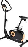Christopeit Ergometer ET 3.1 – Holzlook, 32-stufige Magnetbremsung, LED Smart Control, Kinomap & Zwift kompatibel, Verstellbarer Sattel & Lenker, Integrierte Pulsmessung, Slimline Design, Max. 120 kg