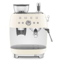 SMEG Manuelle Espresso-Kaffeemaschine mit Kaffeemühle Creme