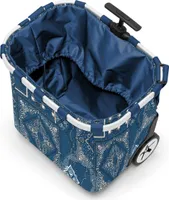 reisenthel carrycruiser, Einkaufstrolley, Einkaufskorb mit Rollen, Frame Bandana Blue, 40 L, OE4099