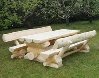 Luxus Premium Holzgarnitur Holz Massivholz Gartenmöbel Gartengarnitur 8 Pers.