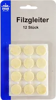Filzgleiter 12 Stück 19 mm rund