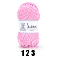 LEAMI Chenille Soft UNI (100g/120m) , kombinierbar mit Himalaya Dolphin Baby 123 rosa
