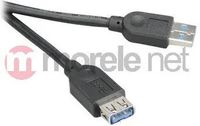 Kabel AKASA USB 3.0, typ A, 1,5 m - czarny