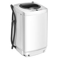 COSTWAY Waschmaschine, Waschvollautomat, Toplader, Miniwaschmaschine / 3,5kg / Pump/Display, +++