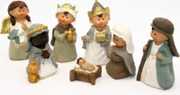 Krippenfiguren Set 7 teilig Kindergesichter
