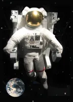3 D Ansichtskarte Astronaut, Postkarte Wackelkarte Hologrammkarte Weltall