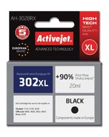 Activejet AH-302BRX Tinte (Ersatz für HP 302XL F6U68AE; Premium; 20 ml; schwarz)