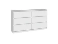 ADGO® Moderní komoda se 6 zásuvkami 138x40x77 cm Ložnice Obývací pokoj Předsíň