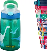 ContiGo! Kinder Trinkflasche Gizmo Flip Autospout mit Strohhalm, BPA-freie Wasserflasche, auslaufsicher, ideal für Kindergarten, Schule und Sport, 420 ml