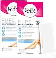 Veet Kaltwachsstreifen Beine sensible Haut 2 x 40 Stück