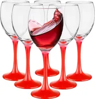 Glasmark Krosno Weingläser Rotwein Set Kelch Spülmaschinenfest Rot 6 x 300 ml
