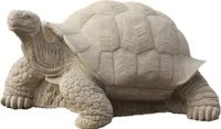 Schildkröte Gross, Riesenschildkröte, Tierfigur aus Steinguss, Figur, Frostfest Witterungsbeständig und Neu, perfekt für ihren Garten, 34cm Höhe, HO-043