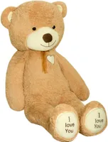 TEDBI XXL Groß Teddybär Plüsch Kuschel Stoff Tier Teddy Bär B01, Farbe:Hellbraun, Größe:XXXL - 200cm