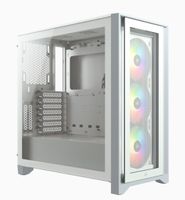 Corsair iCUE 4000X RGB - Midi Tower - PC - Kunststoff - Stahl - Gehärtetes Glas - Weiß - ATX - Gamin