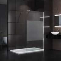 SONNI 140x200cm walk in sprchová zástěna Sprchový kout s 8mm Nano částečně satinovaným povrchem ESG