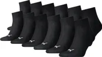 PUMA Uni Quarter-Socken, 12er Pack - Sneaker, ECOM, Logo, uni Schwarz 47-49