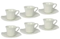Retsch Arzberg Emotion Espresso-Set für 2-6 Personen aus Porzellan, weiß (6 Personen)