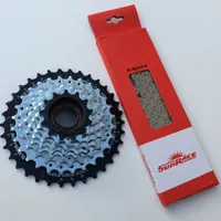 Sunrace 8-fach Verschleißset Kette CNM84 Silber +Schraubkranz MFM568 13-34 Zähne MTB E-Bike Trekking