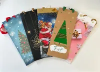 5 x Geschenktasche Geschenktüte für Flaschen Weihnachten X-Mas Set 3