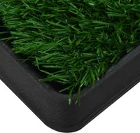 vidaXL Toaleta pre domáce zvieratá s vaničkou a umelým trávnikom zelená 64x51x3 cm WC