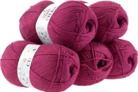 5 x 100g Strickgarn Cilka Klassikgarn Strickwolle Häkelgarn