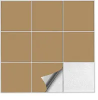 Fliesenaufkleber Für Bad, Küche etc Hellbaun 81 matt 14 x 14 cm 25 Stück