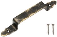 KOTARBAU® Sada 2 kovaných dveřních klik 200 mm černá + starozlatá starožitná ocelová klika pro dveře brány brány