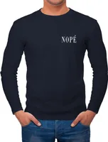 Herren Long-Sleeve Nope Langarm-Shirt Moonworks® navy M
