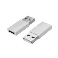 Adapter USB 2.0 A Stecker auf USB 3.1 C Buchse, weiß
