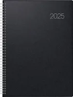 Brunnen 1078765905 Buchkalender Modell 787 (2025)| 1 Seite = 1 Tag| A4| 416 Seiten| Balacron-Einband| schwarz
