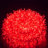 50M 500LEDs, 8 Lichtmodi, IP44 Wasserdichte LED Weihnachten Lichterkette, Außen Garten Streifen Licht, Innendeko Licht, Party Beleuchtung, Rot