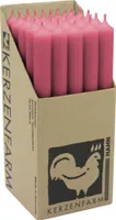 Stabkerzen aus Paraffin, 250/22 mm, Altrosa, KERZENFARM HAHN, Brenndauer ca. 12h, 25 Stück pro Verpackung