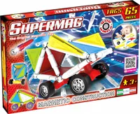 Autobauset mit Supermag-Magnetteilen, 65-teilig