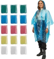 Zestaw jednorazowych poncho przeciwdeszczowych 15 sztuk, RD41596