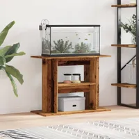 vidaXL Akvarijní stojan vzhled starého dřeva 80x35x60 cm materiál na bázi dřeva