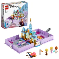 LEGO 43175 Disney Princess Annas und Elsas Märchenbuch Spielzeug aus Frozen 2, Eiskönigin Schloss mit Figur von Olaf und Mini-Puppen der Prinzessinnen
