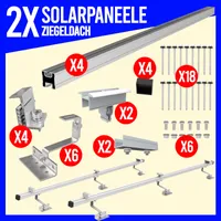 Photovoltaik Solarpanel Halterung 2x Montage Set Ziegeldach Befestigung PV 25-40MM