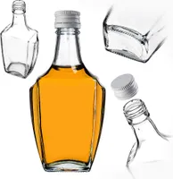 KADAX sklenené fľaše 250 ml so skrutkovacím uzáverom, 10 kusov, prázdne fľaše na plnenie, fľaše na likéry, fľaše na džúsy, biele