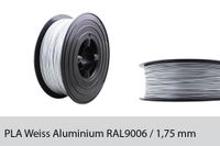 PLA Filament I-Filament Aluminium Weiss 1,75mm 1kg Spule Rolle für 3D Drucker vieler Hersteller