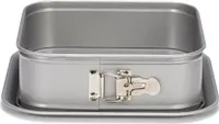 sprungform quadratisch 24 cm Stahl silber