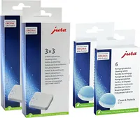 Jura Reinigungsset (2X 6Er Reinigungs- & 2X 3Er Entkalkungstabletten) , 18-Teiliges Set