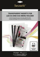 Securit Transparentní vložky k tisku v INKOUSTOVÉ tiskárně (20 ks)