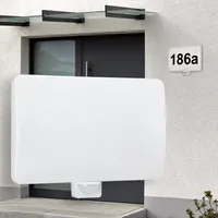 LED Hausnummernleuchte "MAXOR" weiß IP65 mit Bewegungsmelder und Dämmerungssensor