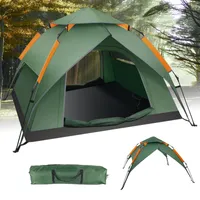 Puluomis Campingzelt Zelt 210 x 180 x 105 cm Kuppelzelt Familienzelt für 3-4 Personen Outdoor Camping grün