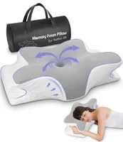 Nackenkissen, Seitenschläferkissen, Memory-Schaum-Kissen, orthopädisches Kissen, ergonomisches Nackenstützkissen für optimale Unterstützung