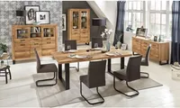 Highboard Vitrine Klara Wildeiche geölt Teilmassiv