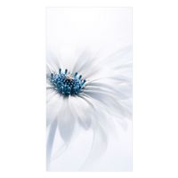 Duschrückwand - Gänseblümchen in Blau, Material:Hartfolie Smart Glanz 0.32 mm, Größe HxB:1-teilig 200x90 cm