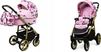 BabyLux® Color Lux | 2in1 Kinderwagen Bambimo | Bouquets Peony On White | Kombikinderwagen | Kinderw
