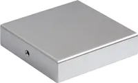 DEL Pfostenkappe kantig, flach 90 x 90 mm, Edelstahl gebürstet